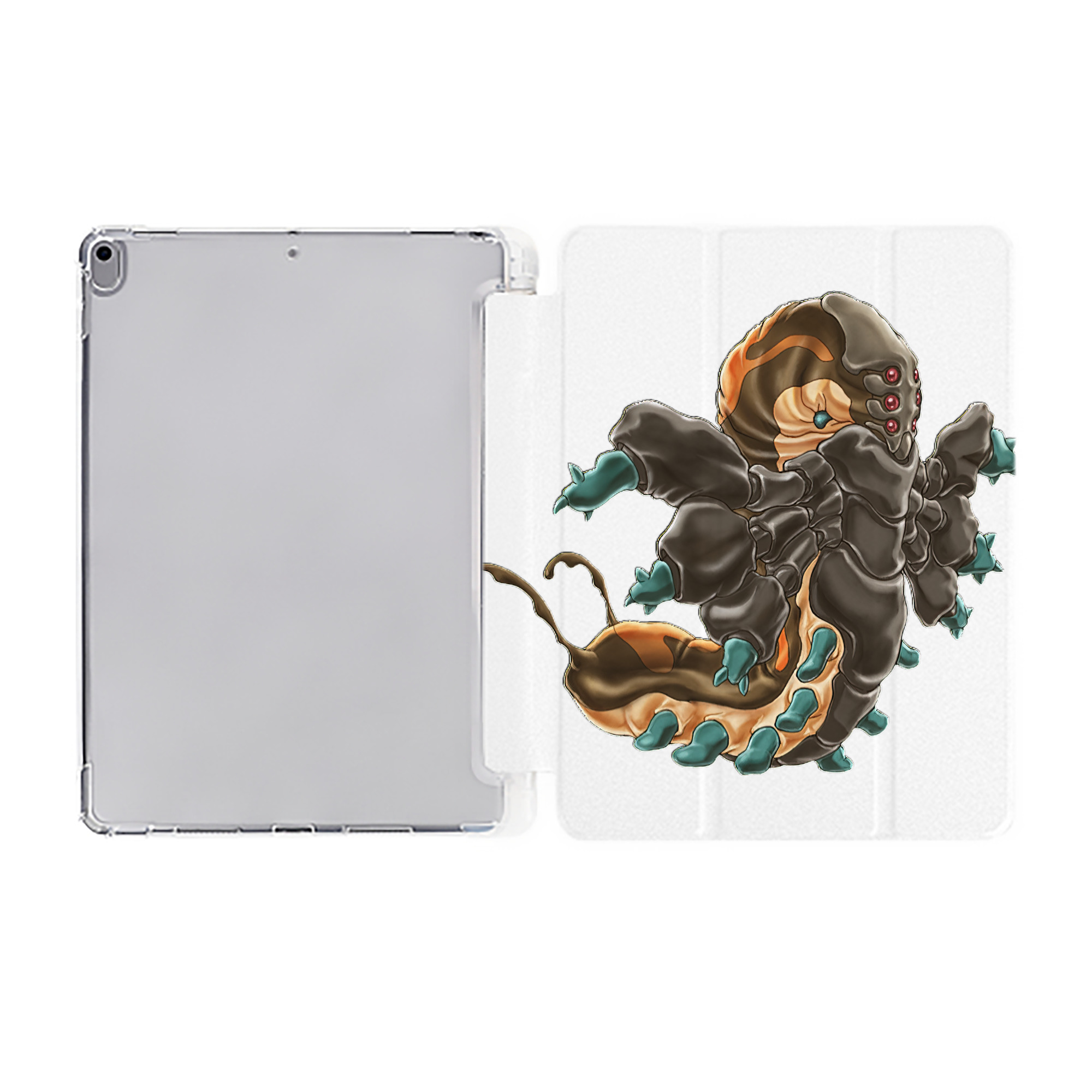 （画像用） 遊☆戯☆王 Yu-Gi-Oh! IPad ケース ペン収納付き 三つ折りスタンド PUレザー×シリコン 対応機種9.5/10.5/10.9インチ